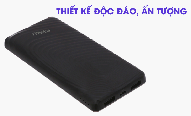 Pin sạc dự phòng Polymer 10.000 mAh eValu Amor 10S Pin sạc dự phòng Polymer 10.000 mAh eValu Amor 10S