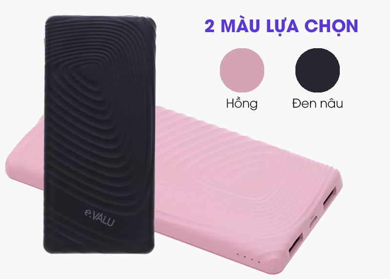 Pin sạc dự phòng Polymer 10.000 mAh eValu Amor 10S Pin sạc dự phòng Polymer 10.000 mAh eValu Amor 10S