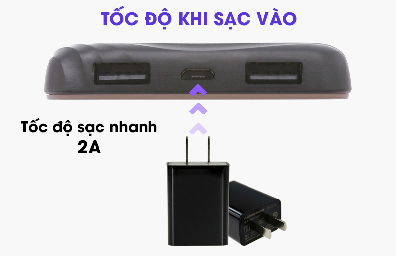 Pin sạc dự phòng Polymer 10.000 mAh eValu Amor 10S Pin sạc dự phòng Polymer 10.000 mAh eValu Amor 10S