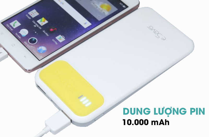 Pin sạc dự phòng Polymer 10.000 mAh eSaver PJ JP62S Pin sạc dự phòng Polymer 10.000 mAh eSaver PJ JP62S
