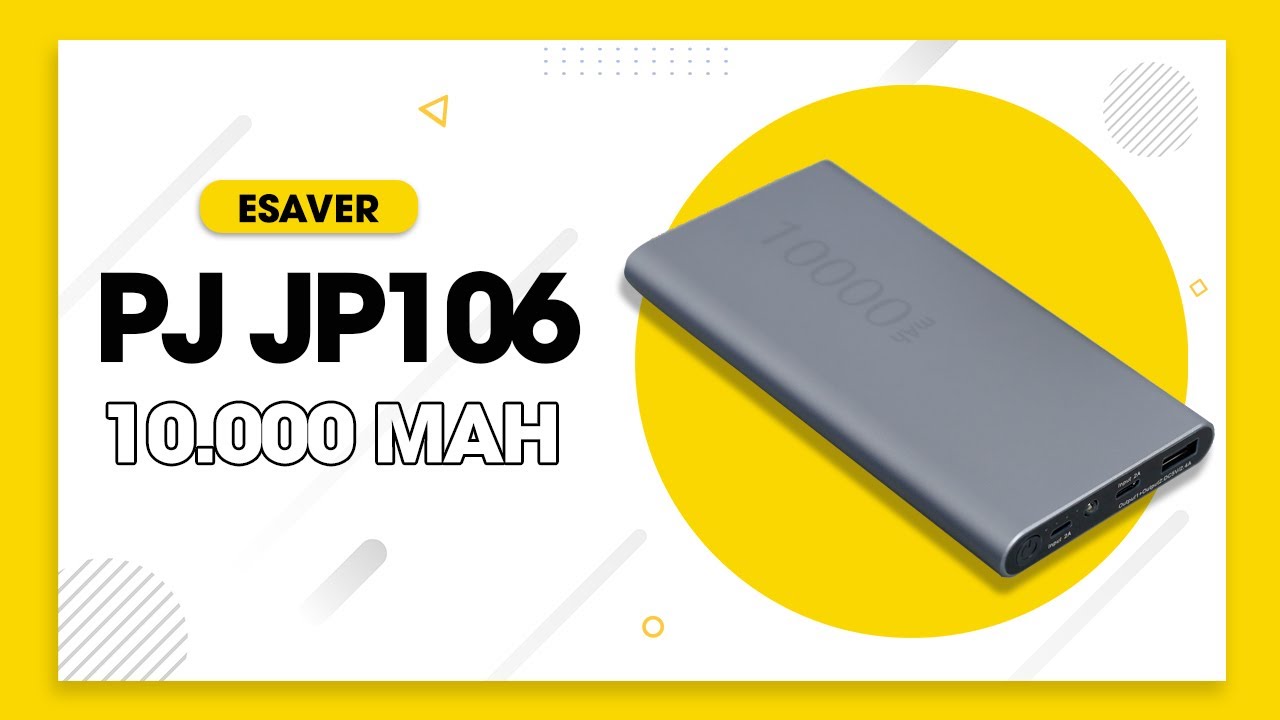 Pin sạc dự phòng Polymer 10.000 mAh Type C 10W eSaver PJ JP106S