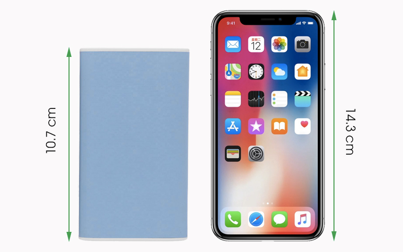 Kích thước của Pin sạc dự phòng 7.500 mAh eSaver Safari 3S Kích thước của Pin sạc dự phòng 7.500 mAh eSaver Safari 3S