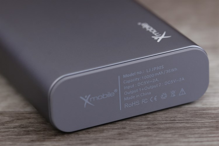 Pin sạc dự phòng 10.000 mAh Lightning 10W Xmobile LJ JP90S Màu Xám