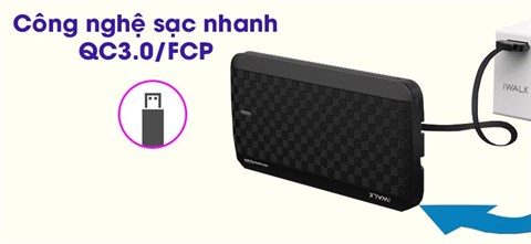 Sạc dự phòng iWALK UBT12000X 12000mAh Đỏ