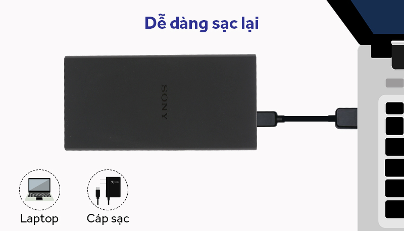 Pin sạc dự phòng Polymer 5.000 mAh Sony CP-V5B