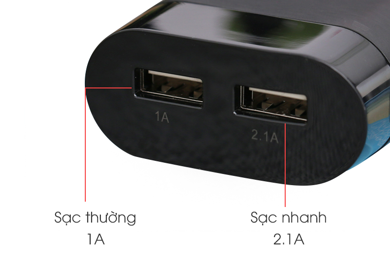 Pin sạc dự phòng 5000mAh eSaver LA A32 Đen Pin sạc dự phòng 5000mAh eSaver LA A32 Đen