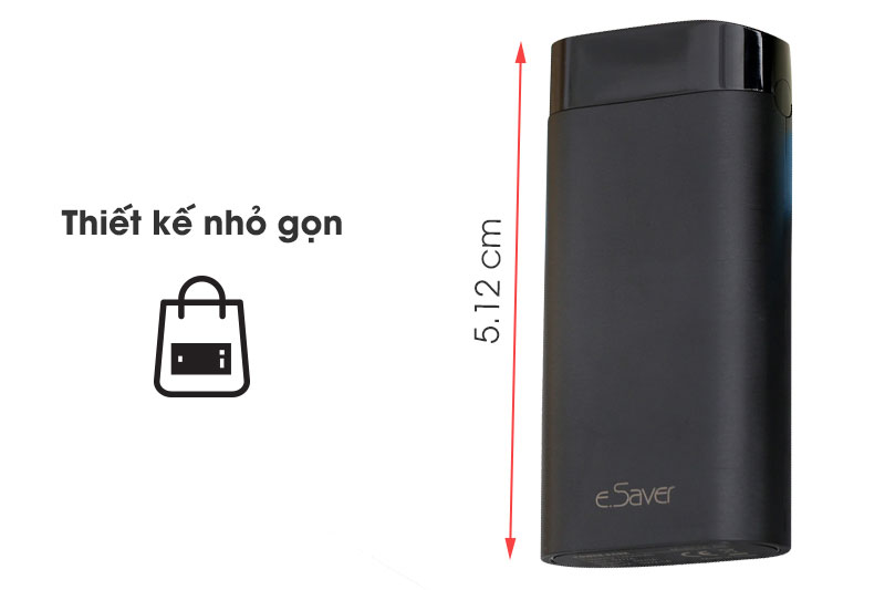 Pin sạc dự phòng 5000mAh eSaver LA A32 Đen - Kiểu dáng nhỏ gọn Pin sạc dự phòng 5000mAh eSaver LA A32 Đen - Kiểu dáng nhỏ gọn