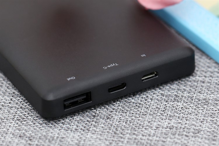 Pin sạc dự phòng Polymer 10.000 mAh Type C 18W eValu PA Croco Màu Đen