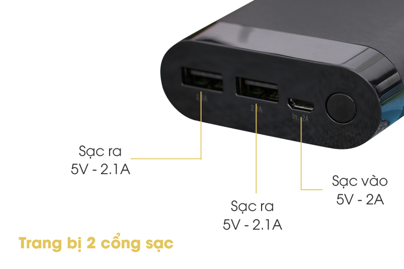 Pin sạc dự phòng 7500mAh eSaver LA A33 Đen