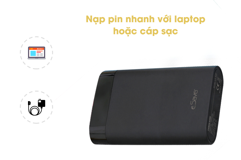 Pin sạc dự phòng 7500mAh eSaver LA A33 Đen