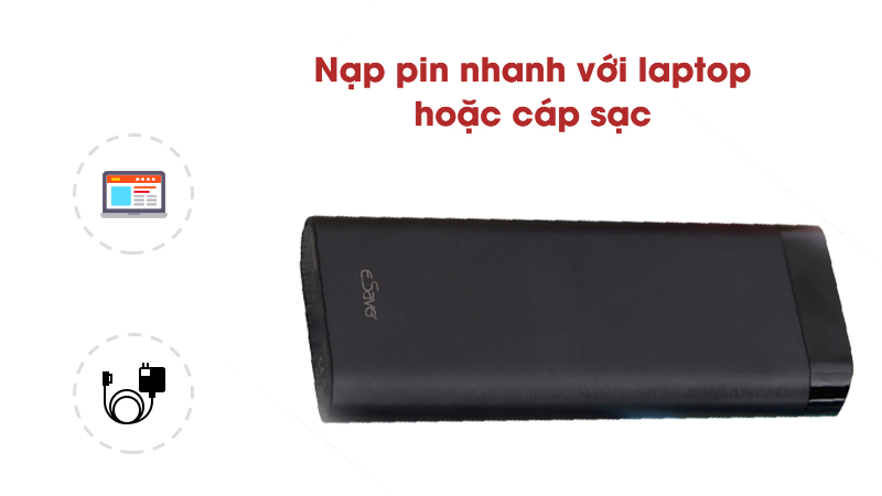 Pin sạc dự phòng 10000mAh eSaver LA A35 Đen