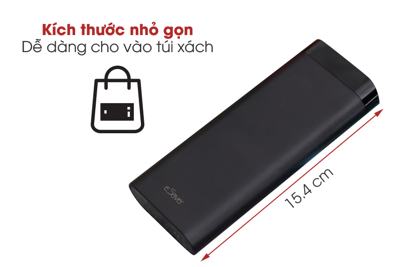 Pin sạc dự phòng 10000mAh eSaver LA A35 Đen