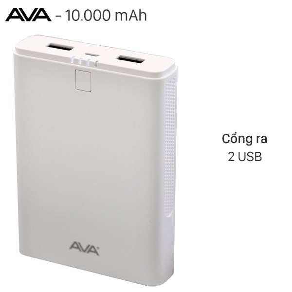 Pin sạc dự phòng 10.000 mAh AVA DS421-WB
