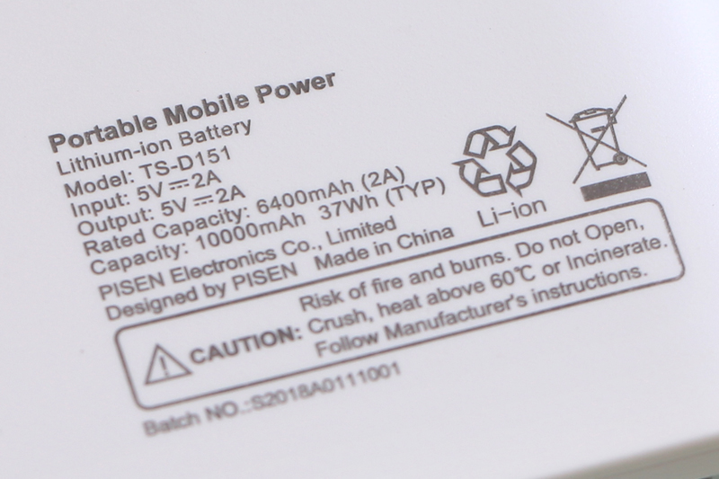 Pin sạc dự phòng 10.000 mAh AVA TS-D151 Màu Trắng
