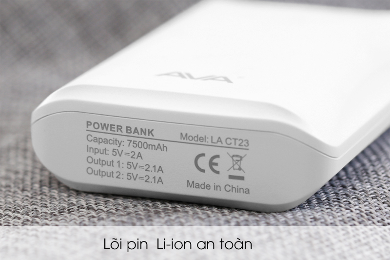 Lõi pin của Pin sạc dự phòng 7.500 mAh AVA LA CT23 Trắng Lõi pin của Pin sạc dự phòng 7.500 mAh AVA LA CT23 Trắng
