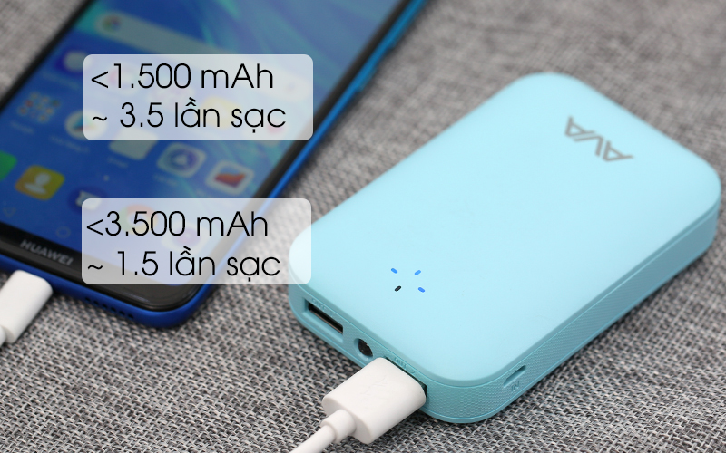 Dung lượng Pin sạc dự phòng 7500mAh AVA LJ JP197