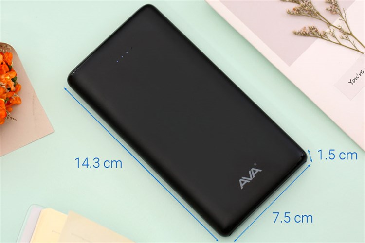 Pin sạc dự phòng Polymer 10.000 mAh AVA PA CK01 Màu Đen