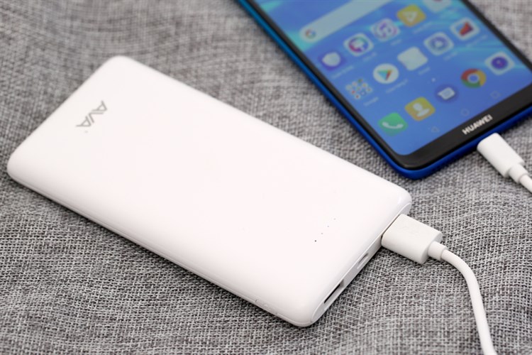 Pin sạc dự phòng Polymer 10.000 mAh AVA PA CK01 Màu Trắng