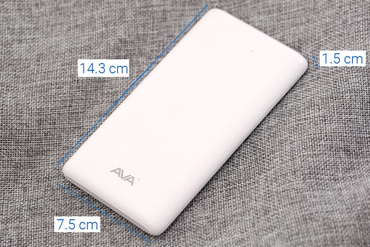 Pin sạc dự phòng Polymer 10.000 mAh AVA PA CK01 Màu Trắng