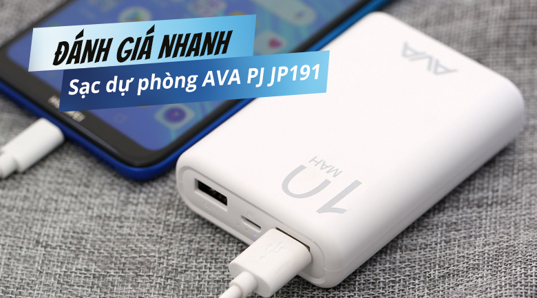 Pin sạc dự phòng Polymer 10.000 mAh AVA PJ JP191