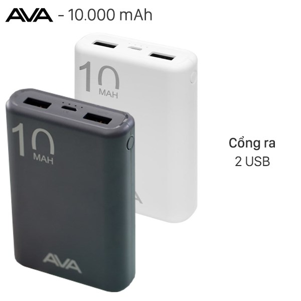 Pin sạc dự phòng Polymer 10.000 mAh AVA PJ JP191