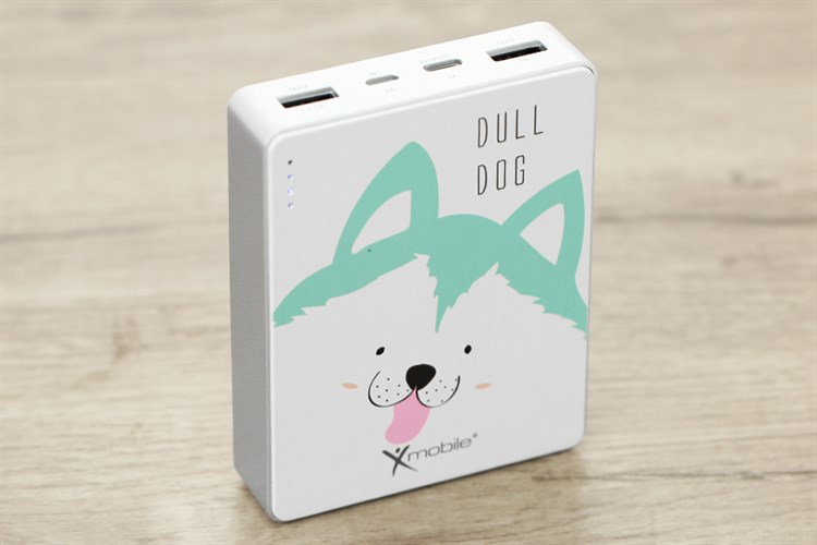 Pin sạc dự phòng 10.000 mAh Type C Xmobile Gram 4 Dull Dog Màu Xanh lá