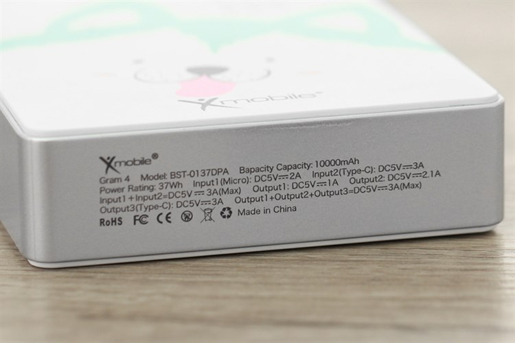 Pin sạc dự phòng 10.000 mAh Type C Xmobile Gram 4 Dull Dog Màu Xanh lá