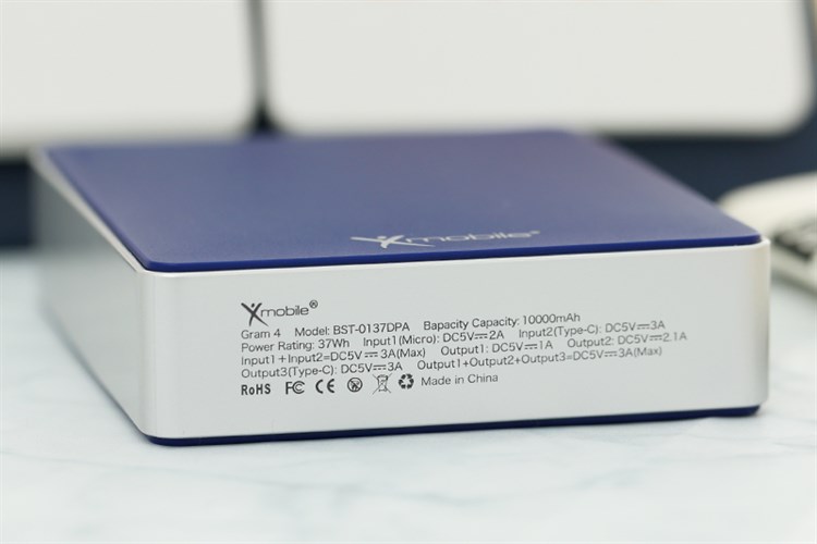 Pin sạc dự phòng 10.000 mAh Type C Xmobile Gram 4 Màu Xanh Dương