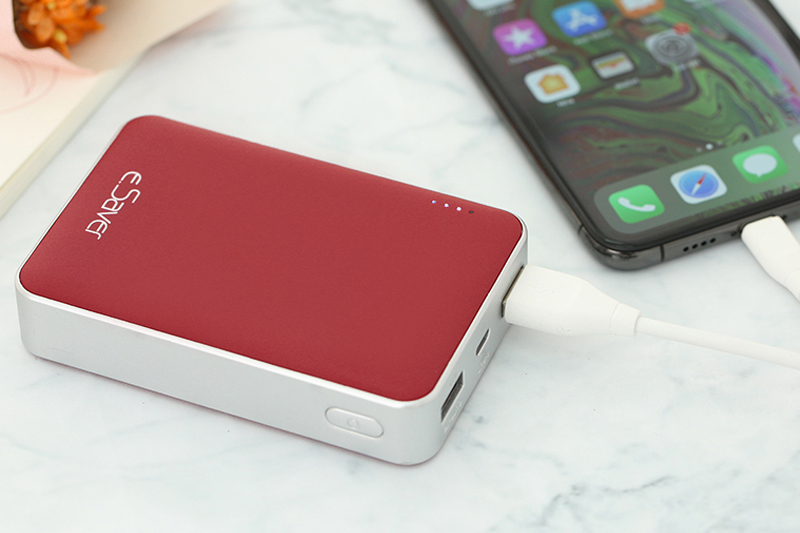 Pin sạc dự phòng 7500mAh eSaver Gram 3 Đỏ Pin Sạc Dự Phòng 7500Mah Esaver Gram 3 Đỏ