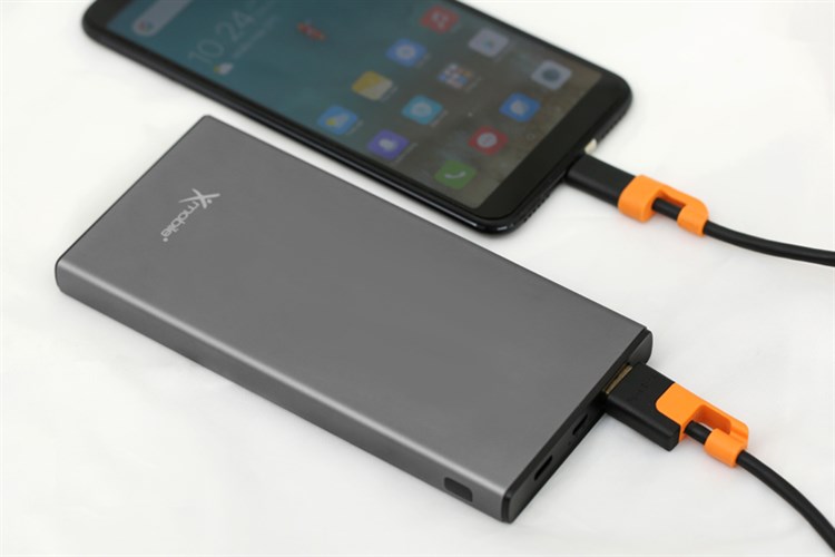 Pin sạc dự phòng Polymer 10.000 mAh Type C Xmobile Atela 10 Màu Xám