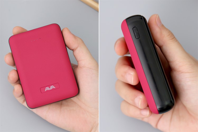 Pin sạc dự phòng Polymer 10.000 mAh 10.5W AVA PA W11 Màu Đen - Đỏ