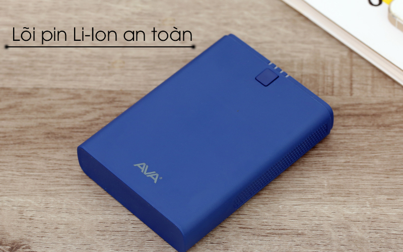 Pin sạc dự phòng 10.000 mAh AVA DS629-WB Xanh Navy với lõi pin Li-Ion Pin sạc dự phòng 10.000 mAh AVA DS629-WB Xanh Navy với lõi pin Li-Ion