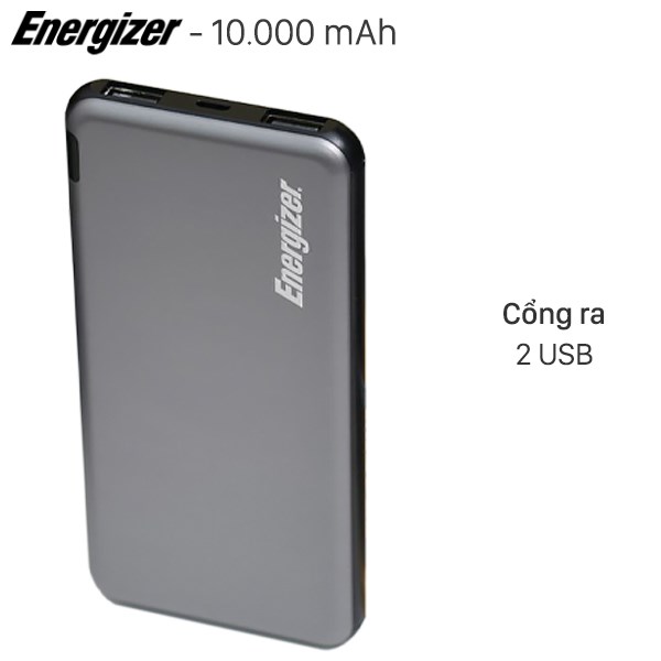 Pin sạc dự phòng Polymer 10.000 mAh Energizer Chiến Binh II UE10046