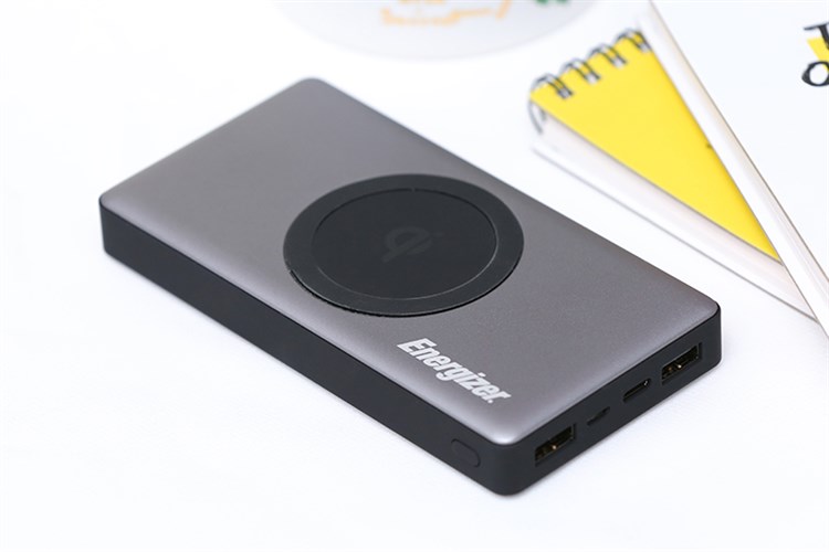 Pin sạc dự phòng không dây 10.000 mAh Type C 15W Energizer QE10000GY Màu Xám