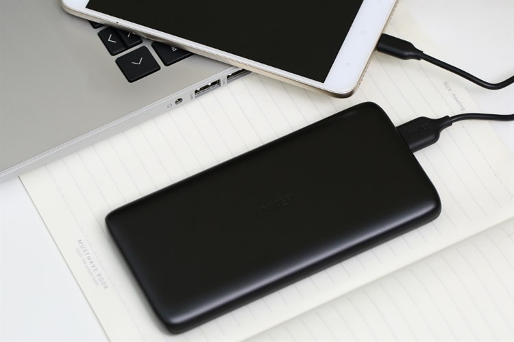 Pin sạc dự phòng Polymer 10.000 mAh Type C 12W Anker PowerCore Lite A1232 Màu Đen