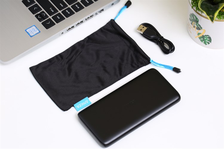 Pin sạc dự phòng Polymer 10.000 mAh Type C 12W Anker PowerCore Lite A1232 Màu Đen