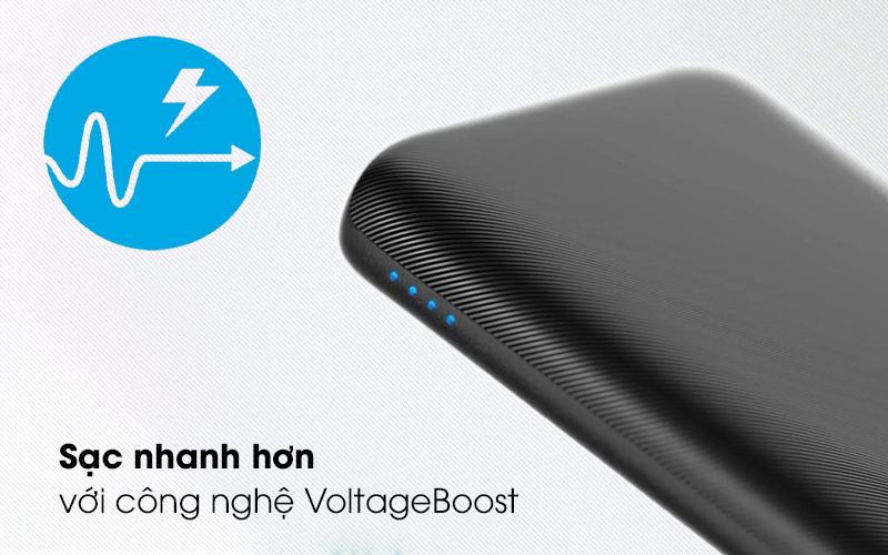 Pin sạc dự phòng Polymer 10.000 mAh Type-C Anker PowerCore Lite A1232 Đen có công nghệ VoltageBoost