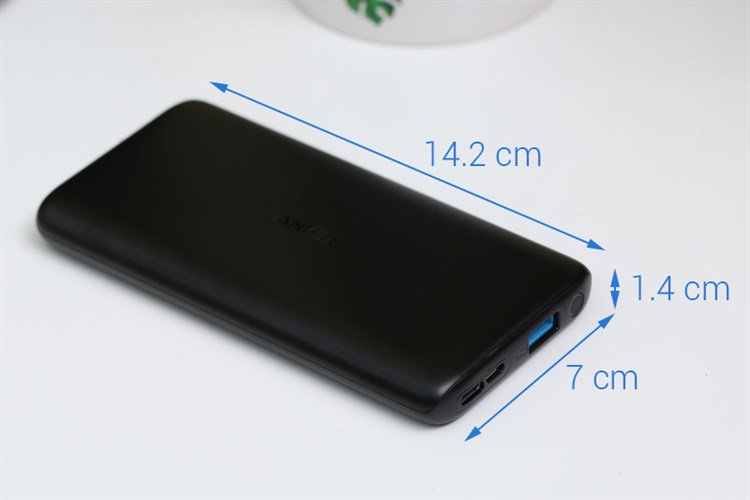 Pin sạc dự phòng Polymer 10.000 mAh Type C 12W Anker PowerCore Lite A1232 Màu Đen