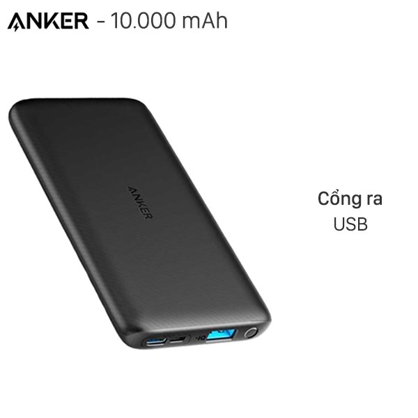 Pin sạc dự phòng Polymer 10.000 mAh Type C Anker PowerCore Lite A1232