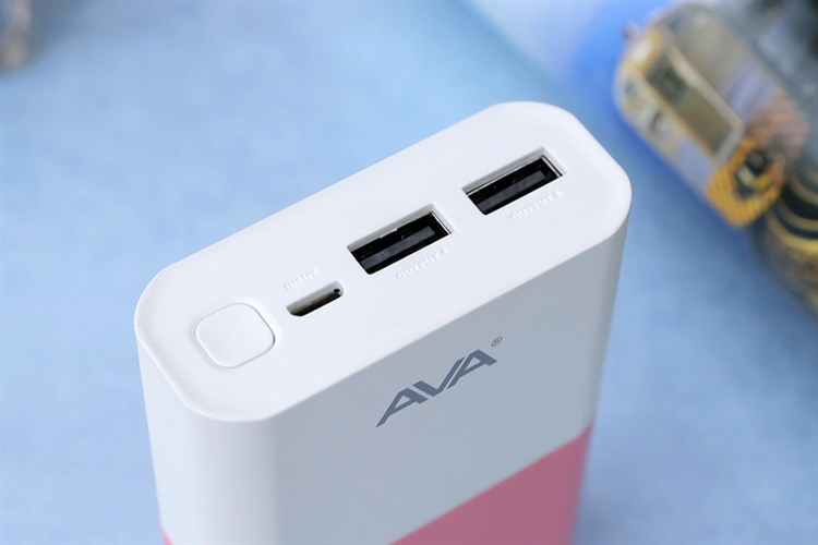 Pin sạc dự phòng Polymer 10.000 mAh AVA Pilot Màu Hồng