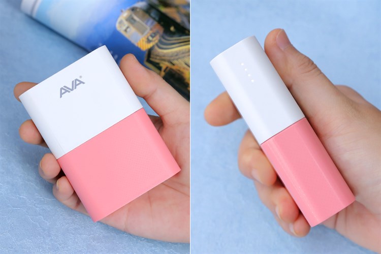 Pin sạc dự phòng Polymer 10.000 mAh AVA Pilot Màu Hồng