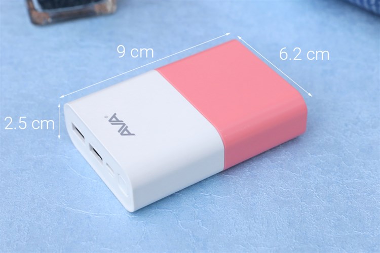 Pin sạc dự phòng Polymer 10.000 mAh AVA Pilot Màu Hồng
