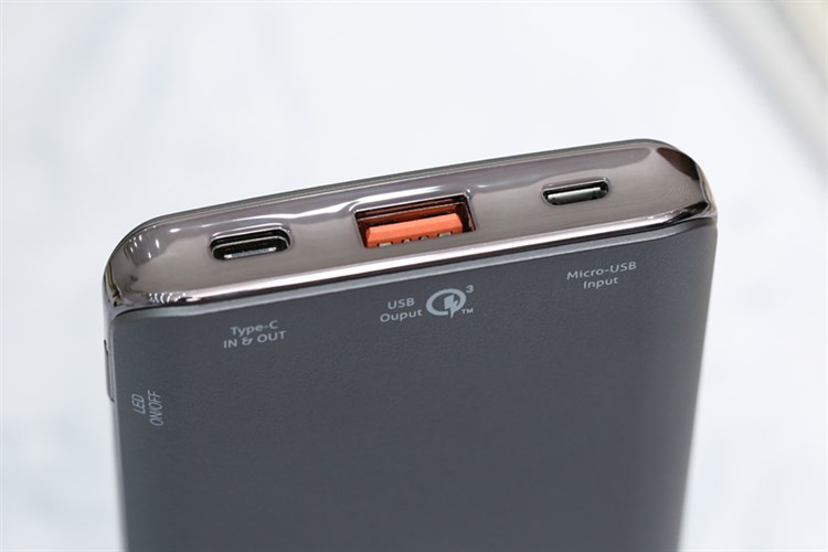 Pin sạc dự phòng Polymer 10.000mAh không dây Type C PD QC3.0 18W Xmobile P66D Màu Xám