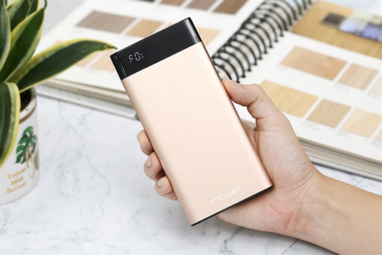 Pin sạc dự phòng Polymer 10.000 mAh Type C PD QC3.0 18W Mbest DS506-WB Màu Vàng đồng