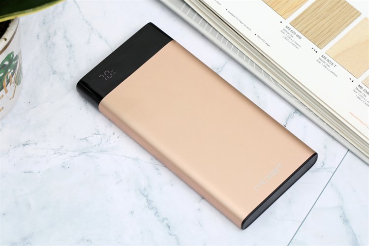 Pin sạc dự phòng Polymer 10.000 mAh Type C PD QC3.0 18W Mbest DS506-WB Màu Vàng đồng