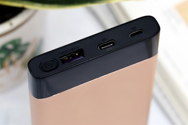 Pin sạc dự phòng Polymer 10.000 mAh Type C PD QC3.0 18W Mbest DS506-WB Màu Vàng đồng