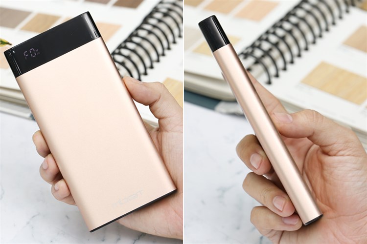 Pin sạc dự phòng Polymer 10.000 mAh Type C PD QC3.0 18W Mbest DS506-WB Màu Vàng đồng