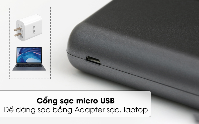 Cổng sạc micro USB thông dụng - Pin sạc dự phòng 7500mAh AVA LA 10K-1