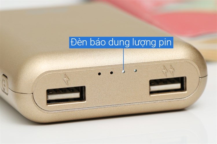 Pin sạc dự phòng 7.500 mAh AVA LA 10K-1 Màu Vàng đồng