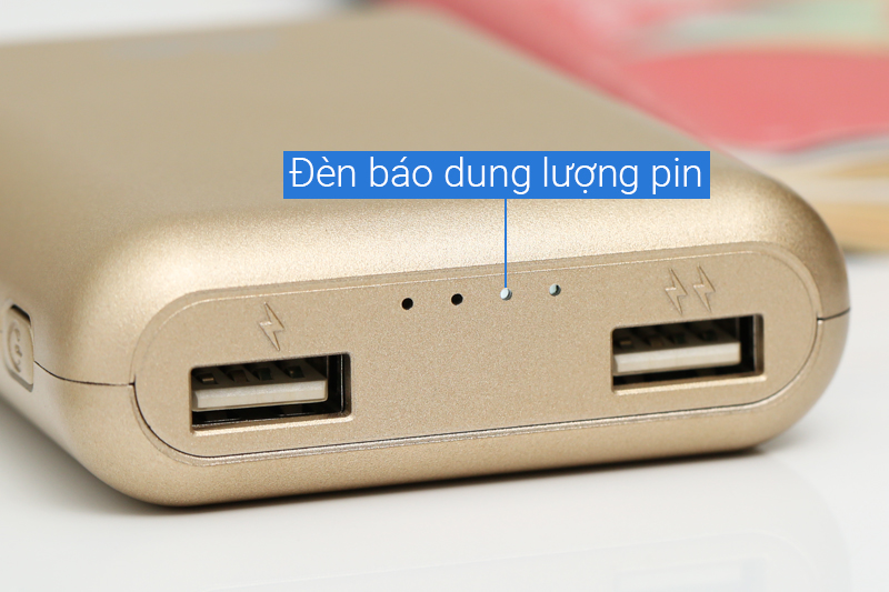 Pin sạc dự phòng 7.500 mAh AVA LA 10K-1 Màu Vàng đồng